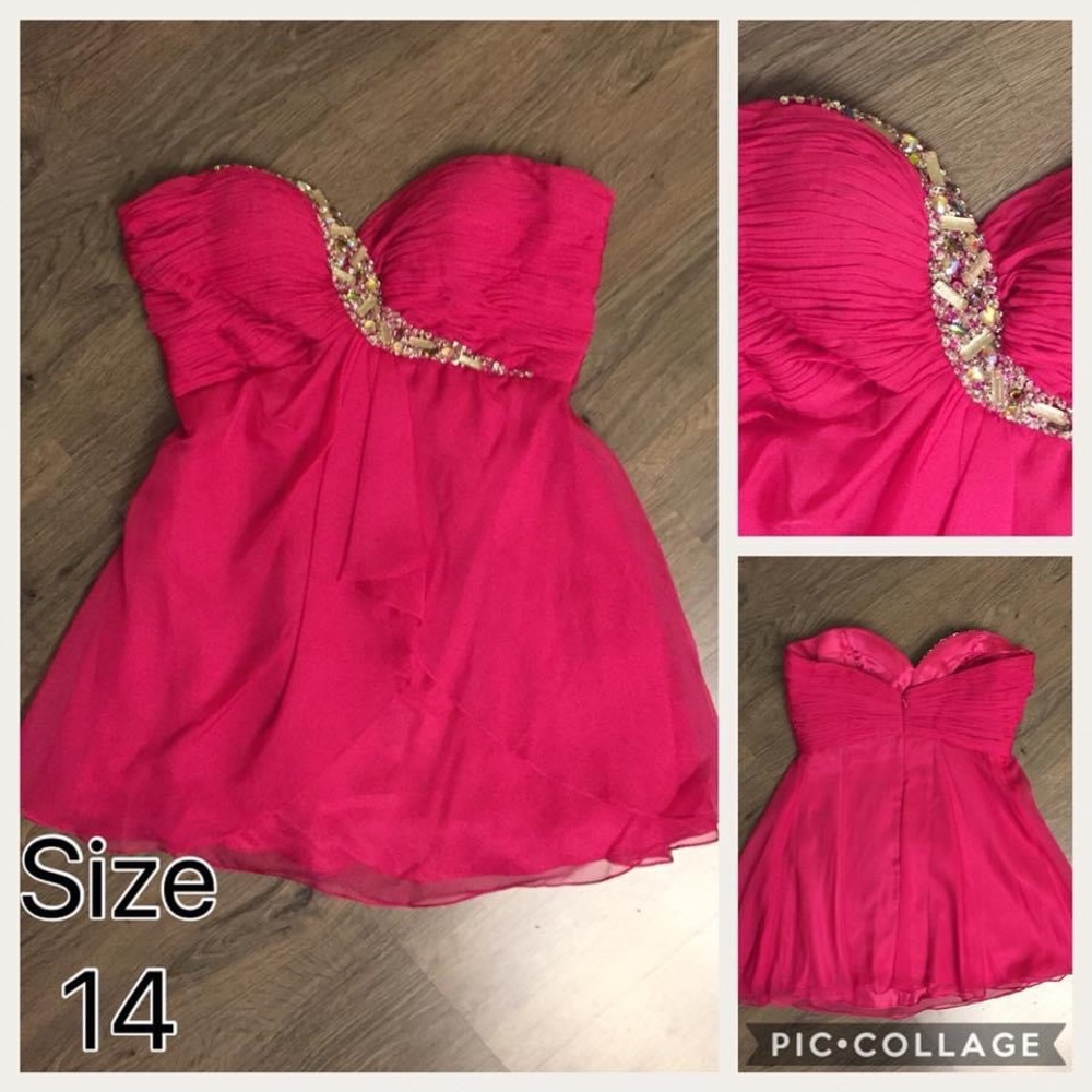 Hot pink cocktail dress